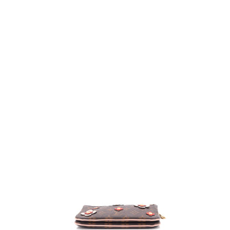 Louis Vuitton Double Zip Pochette Limited Edition Blooming Flowers Monogram Canvas