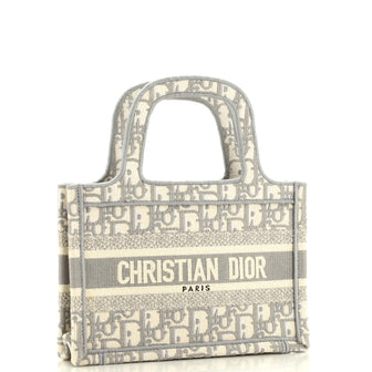 Christian Dior Book Tote Oblique Canvas Mini