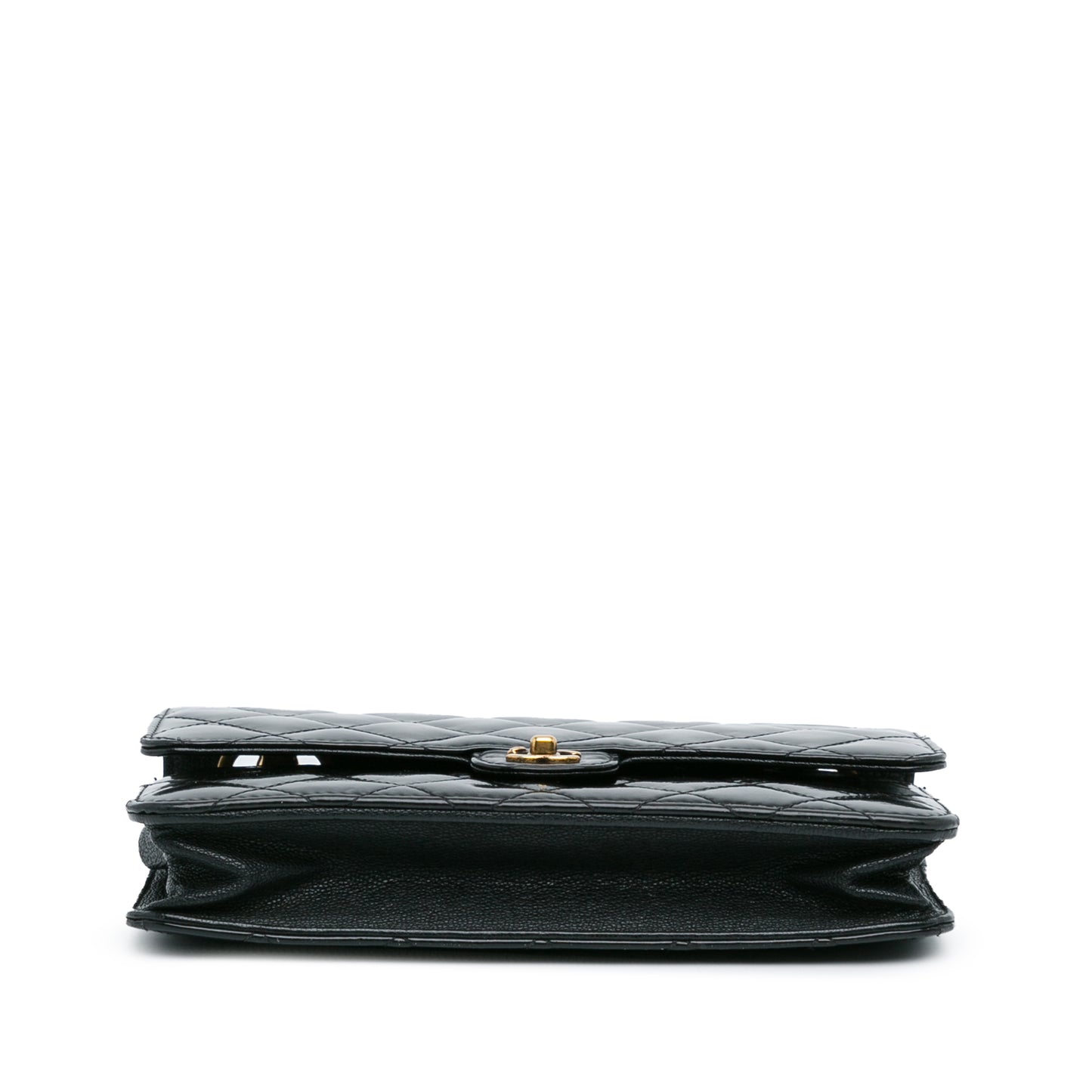 Chanel Patent CC Eyelet Wallet On Chain