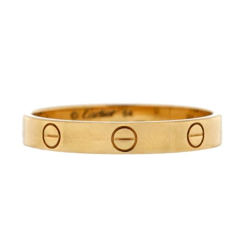 Cartier Love Wedding Band Ring 18K Yellow Gold