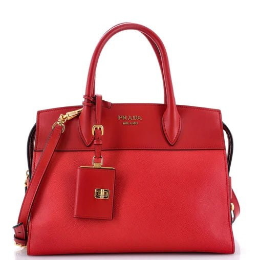 Prada Esplanade Tote Saffiano with City Calf Medium