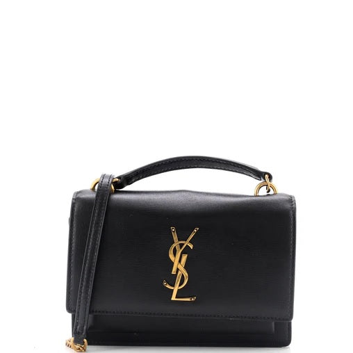 Saint Laurent Sunset Top Handle Chain Wallet Leather