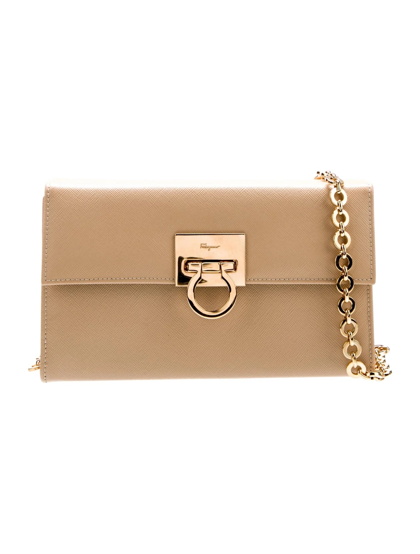 Ferragamo Saffiano Leather Shoulder Bag