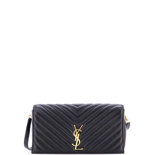 Saint Laurent Kate 99 Flap Bag Chevron Leather Medium