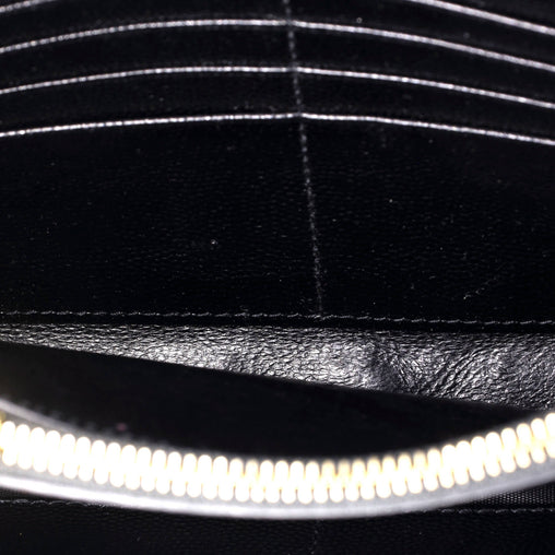 Saint Laurent Classic Monogram Wallet on Chain Matelasse Chevron Leather Medium