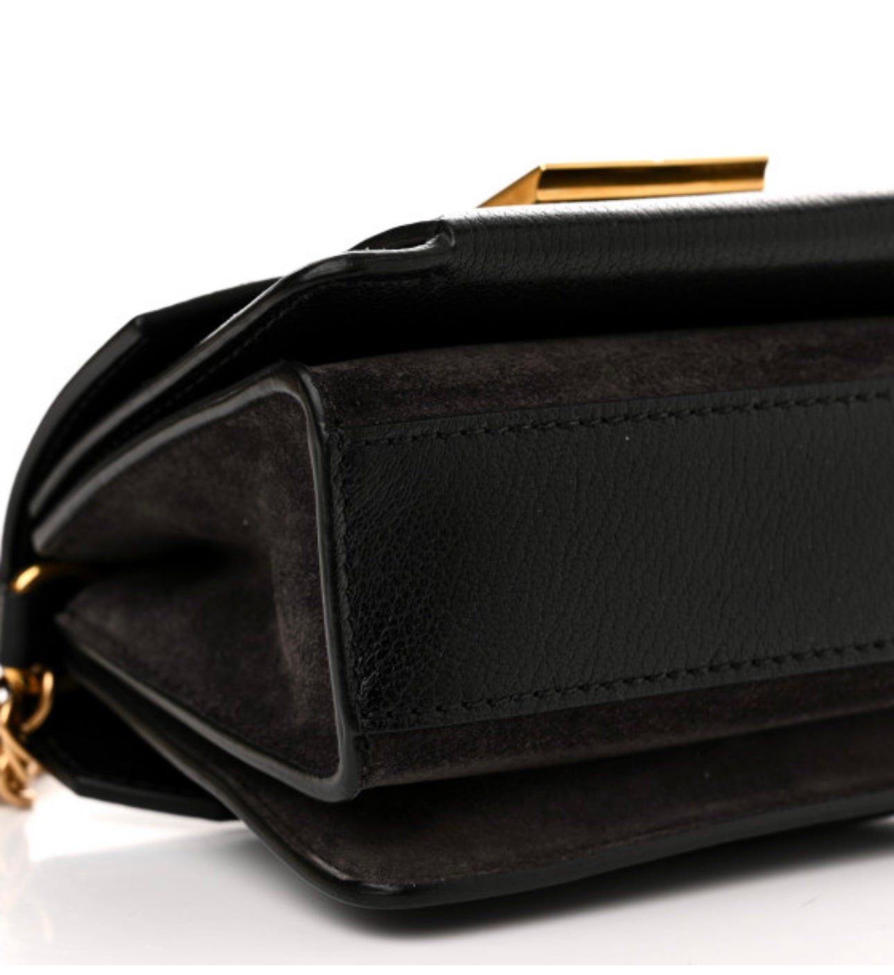 GIVENCHY Goatskin Suede Mini GV3 Shoulder Bag Black