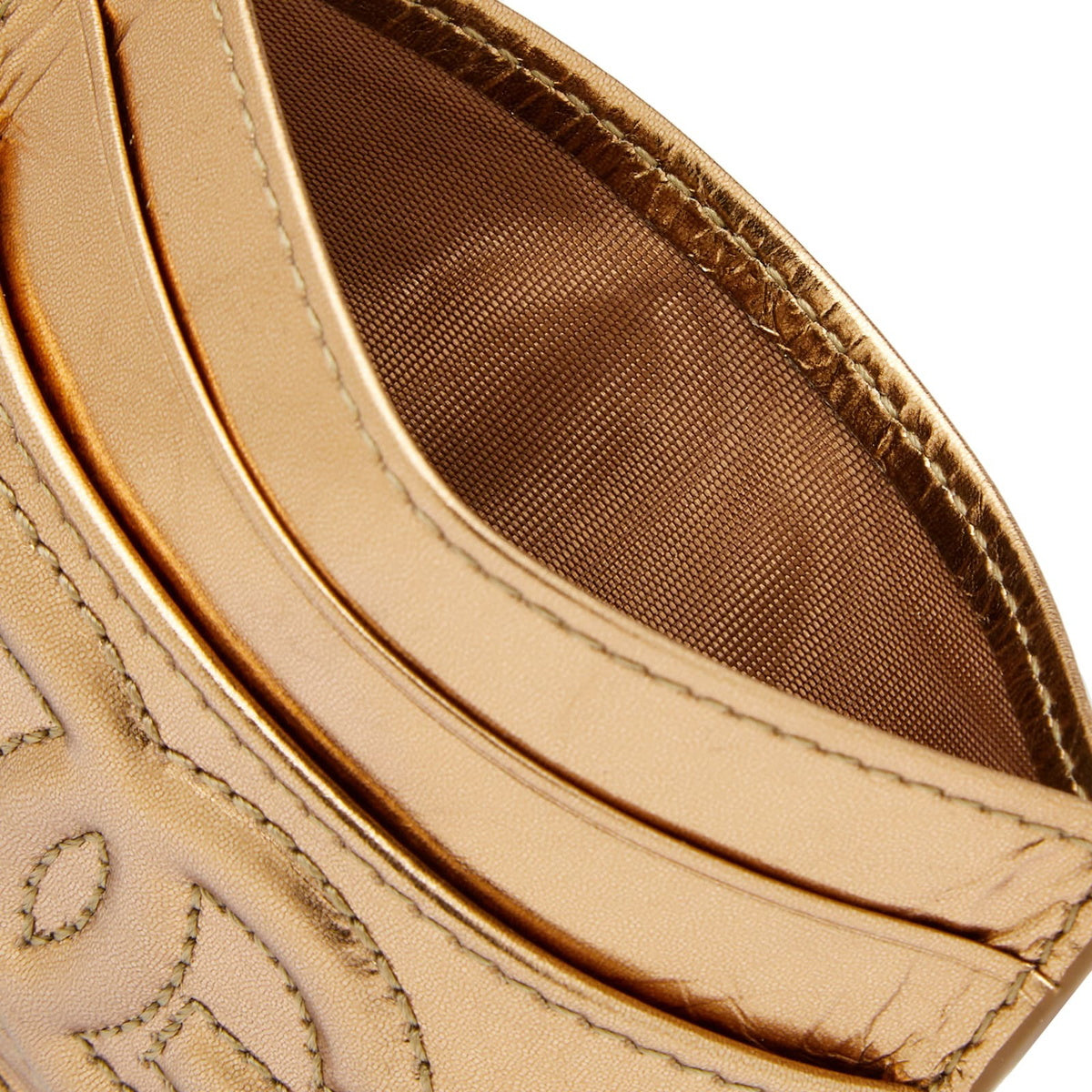 New Dolce & Gabbana Women's Logo Card Holder in Oro