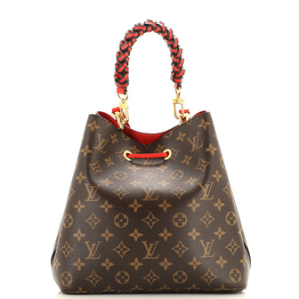 Louis Vuitton Braided Handle NeoNoe Handbag Monogram Canvas MM
