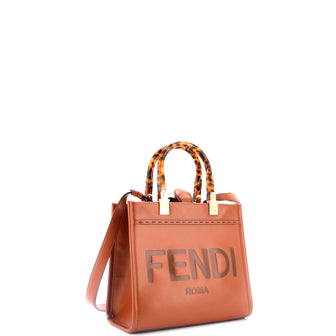 Fendi Sunshine Shopper Tote Leather Small