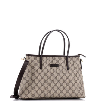 Gucci Convertible Zip Tote GG Coated Canvas Small