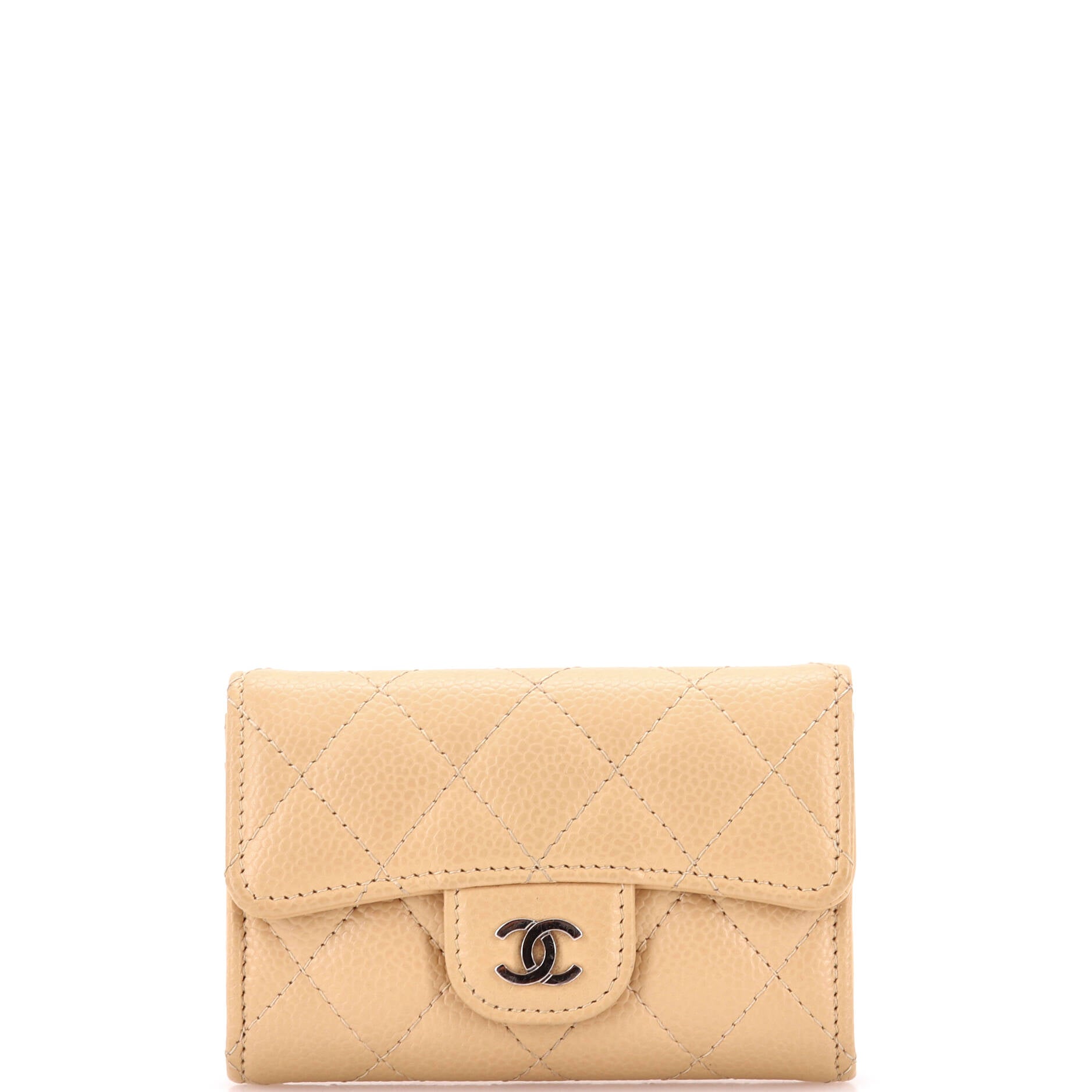 Chanel Classic Flap Card Case Quilted Caviar