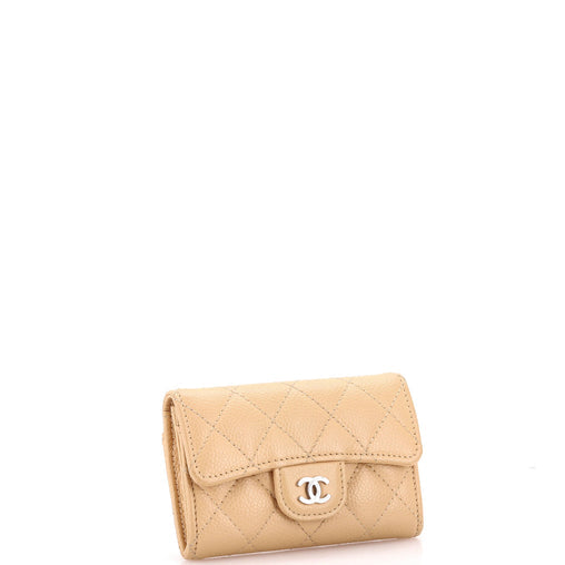 Chanel Classic Flap Card Case Quilted Caviar