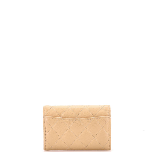 Chanel Classic Flap Card Case Quilted Caviar