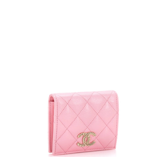 Chanel Multichain CC Bifold Wallet Quilted Caviar Compact