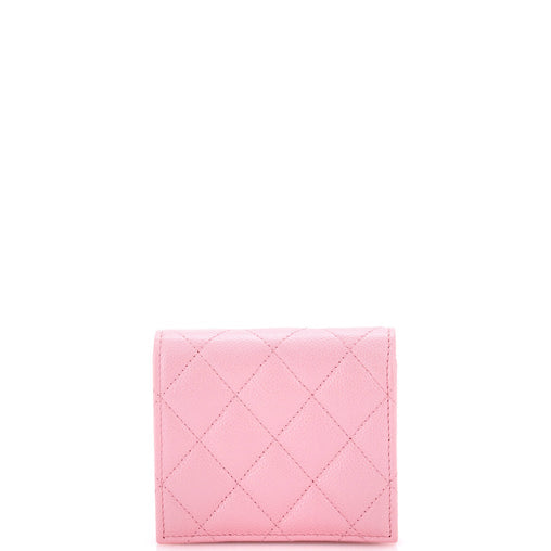 Chanel Multichain CC Bifold Wallet Quilted Caviar Compact