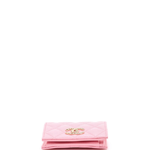 Chanel Multichain CC Bifold Wallet Quilted Caviar Compact