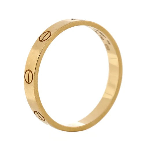 Cartier Love Wedding Band Ring 18K Yellow Gold