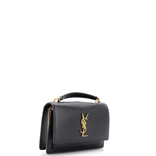 Saint Laurent Sunset Top Handle Chain Wallet Leather