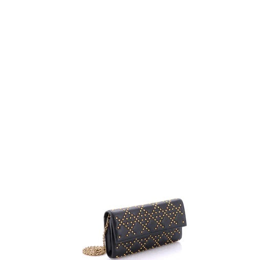 Christian Dior Lady Dior Croisiere Chain Wallet Cannage Studded Lambskin