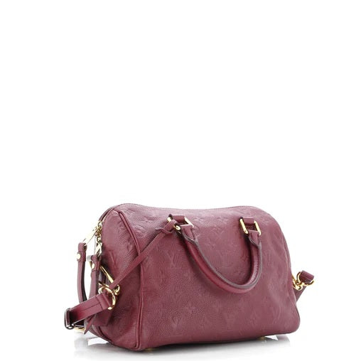 Louis Vuitton Speedy Bandouliere Bag Monogram Empreinte Leather 25