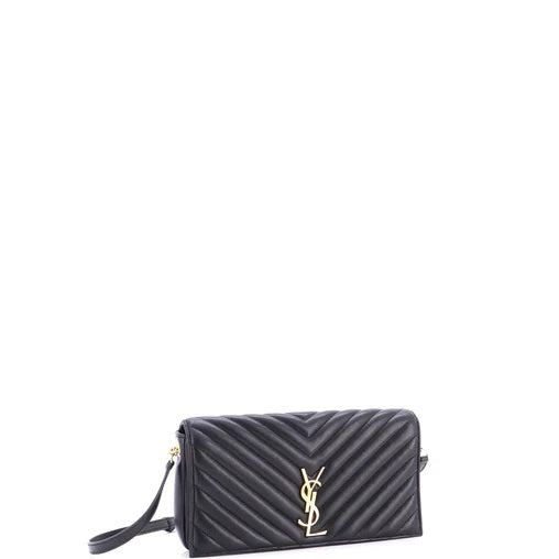 Saint Laurent Kate 99 Flap Bag Chevron Leather Medium