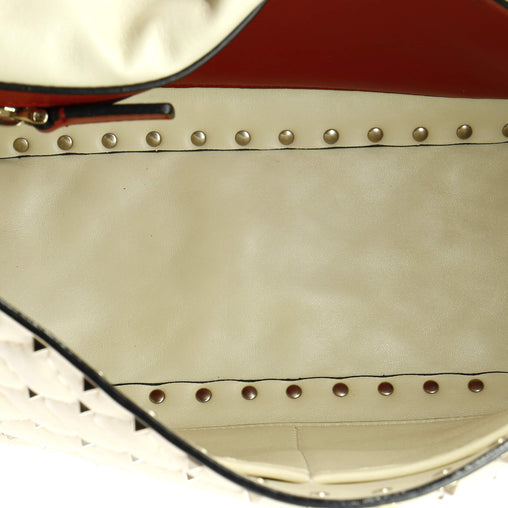 Valentino Garavani Rockstud Spike Flap Bag Quilted Leather Large
