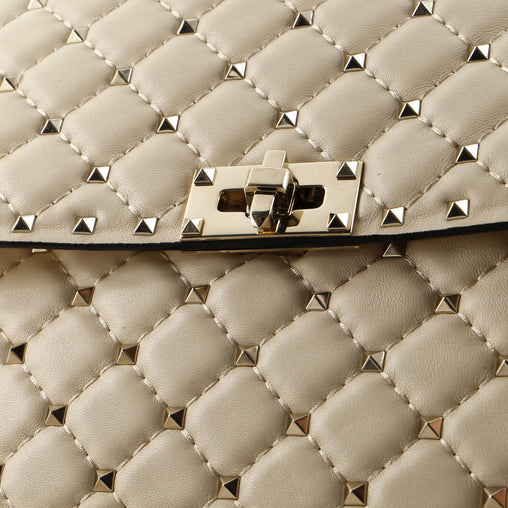 Valentino Garavani Rockstud Spike Flap Bag Quilted Leather Large