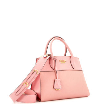 Prada Paradigme Tote Saffiano with City Calf Small