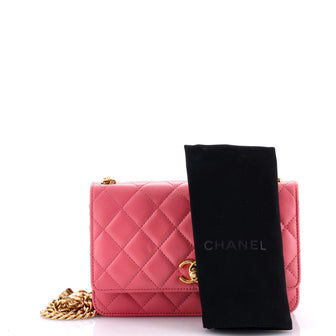 Chanel All Slide Long Wallet on Chain Quilted Lambskin