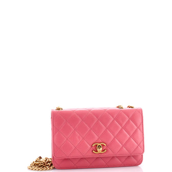 Chanel All Slide Long Wallet on Chain Quilted Lambskin