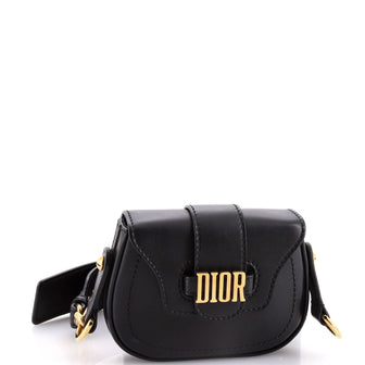 Christian Dior D-Fence Saddle Bag Leather Small