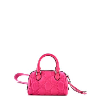 Gucci Ophidia Convertible Boston Top Handle Bag GG Matelasse Nylon with Leather
