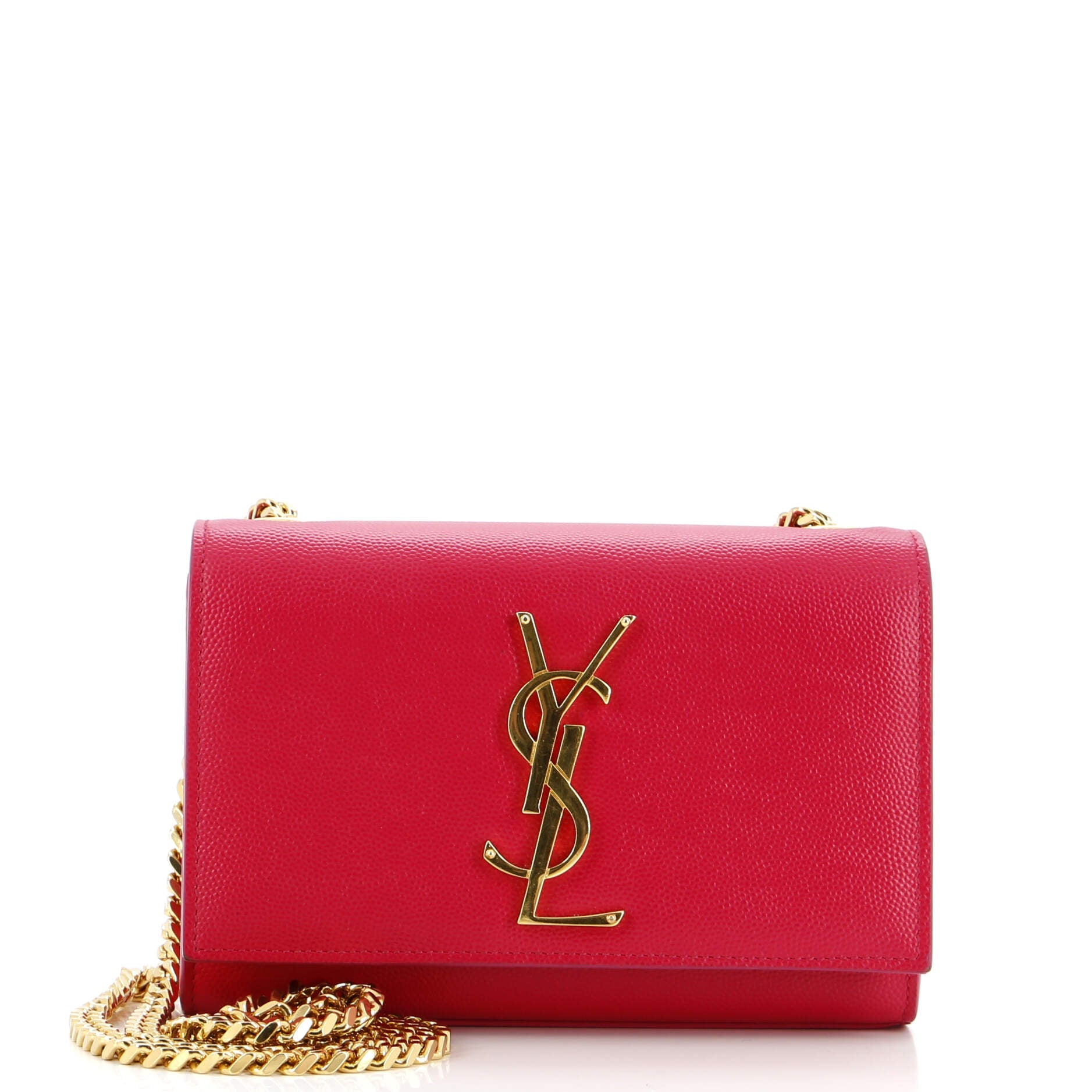 Saint Laurent Classic Monogram Crossbody Bag Grainy Leather Small
