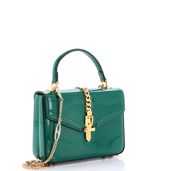 Gucci Sylvie 1969 Top Handle Bag Patent Mini