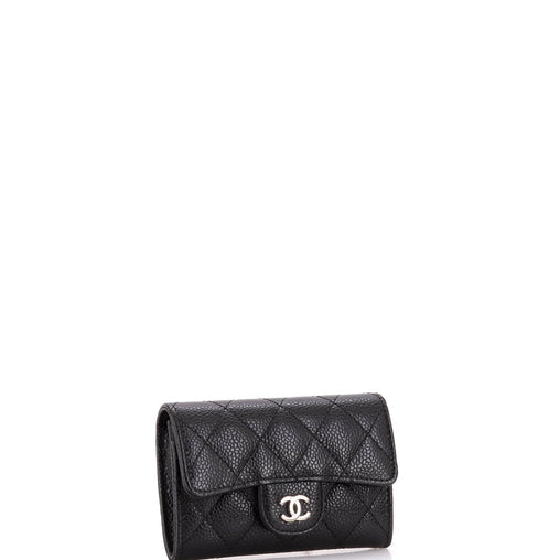 Chanel Classic Flap Card Holder Quilted Caviar