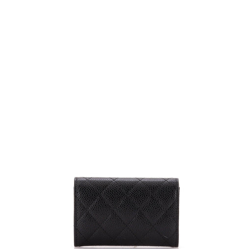 Chanel Classic Flap Card Holder Quilted Caviar