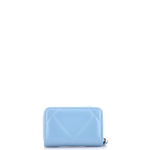 Chanel 19 Zip Coin Purse Quilted Leather