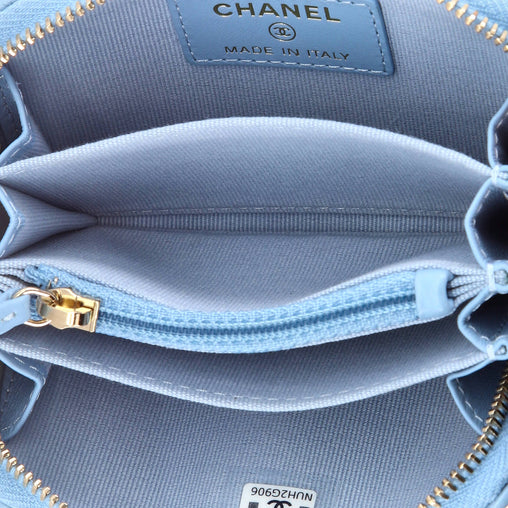 Chanel 19 Zip Coin Purse Quilted Leather