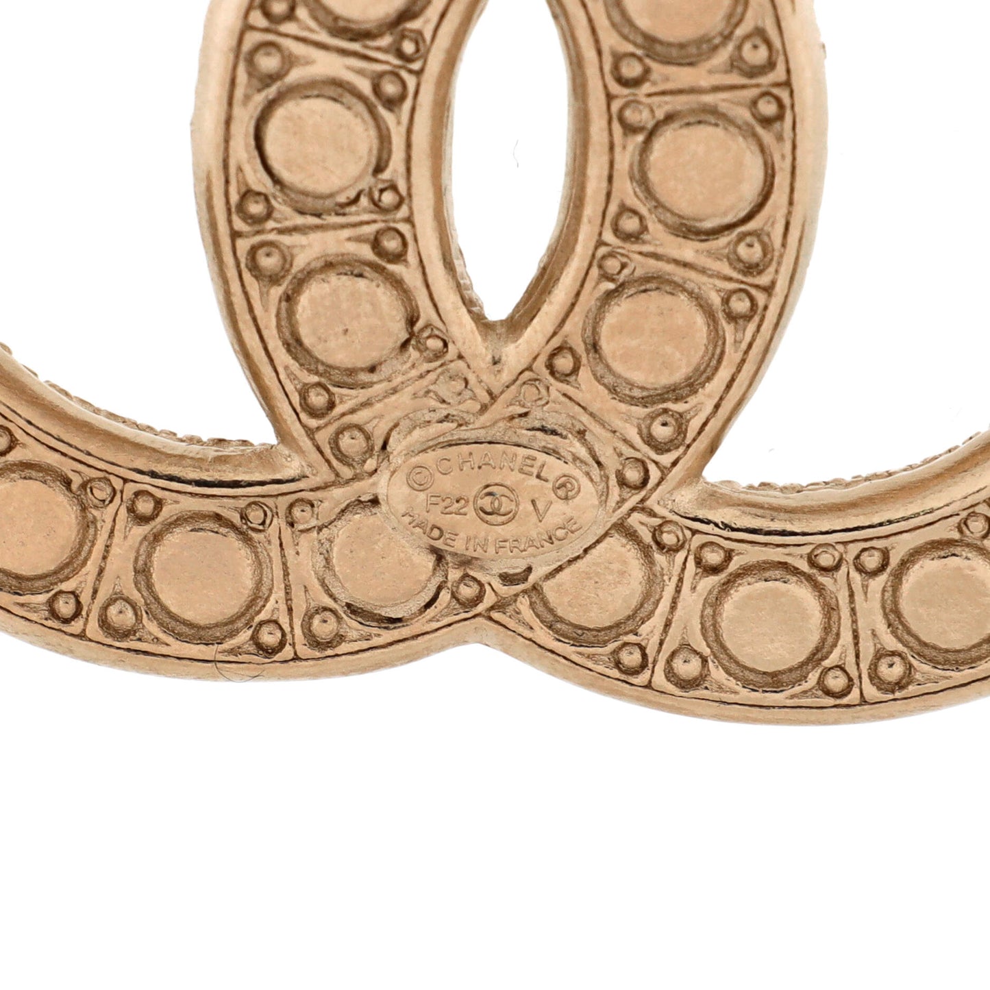 Chanel CC Brooch Metal with Crystals and Faux Pearls