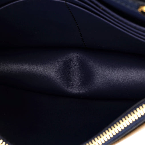 Burberry Hampshire Wallet on Strap Leather and House Check Canvas