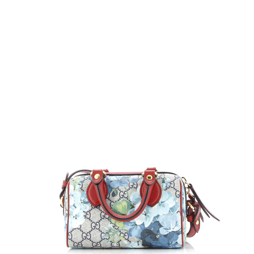 Gucci Convertible Boston Bag Blooms Print GG Coated Canvas Nano