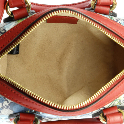 Gucci Convertible Boston Bag Blooms Print GG Coated Canvas Nano