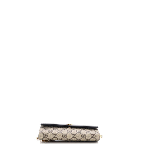 Gucci GG Marmont Continental Chain Wallet GG Coated Canvas and Leather