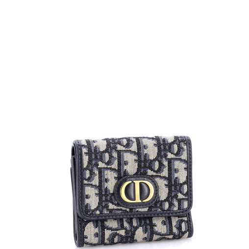 Christian Dior 30 Montaigne Lotus Wallet Oblique Canvas Compact