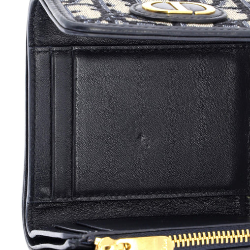 Christian Dior 30 Montaigne Lotus Wallet Oblique Canvas Compact
