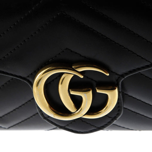 Gucci GG Marmont Chain Wallet Matelasse Leather Mini