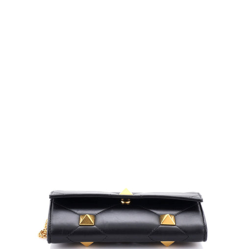 Valentino Garavani Roman Stud Wallet on Chain Quilted Leather