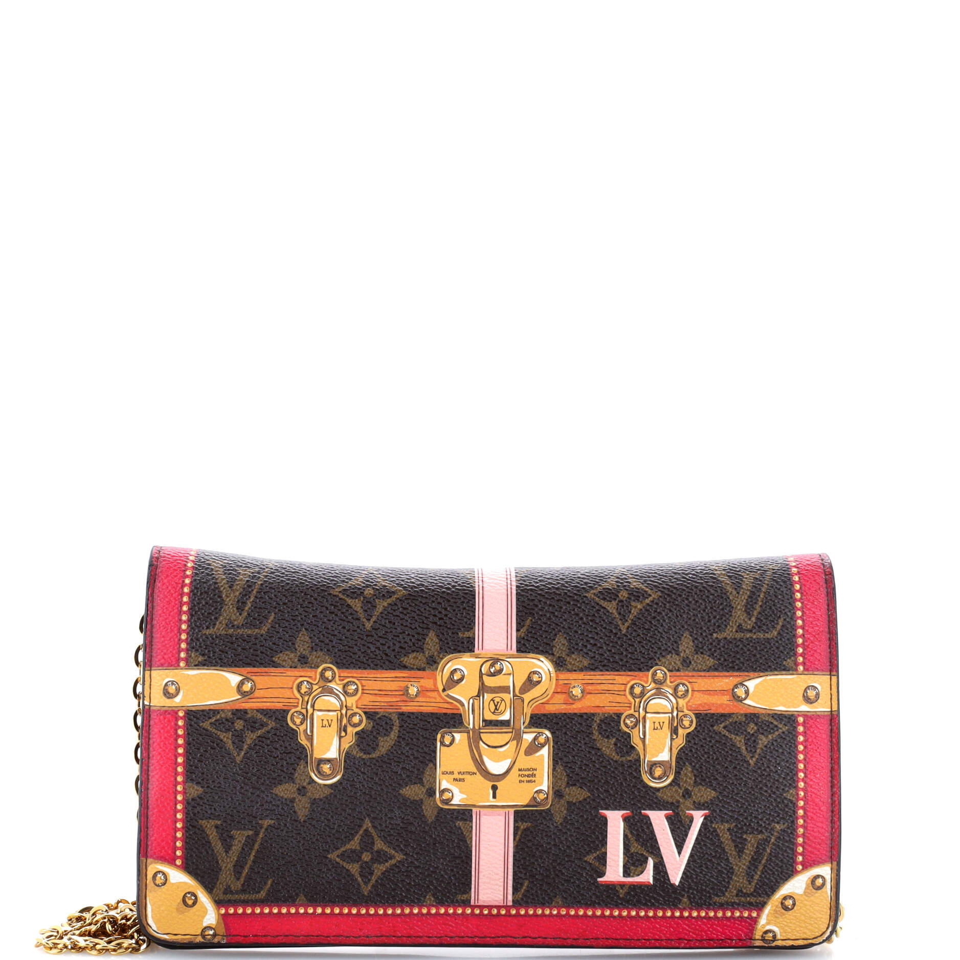 Louis Vuitton Weekend Pochette Limited Edition Summer Trunks Monogram Canvas