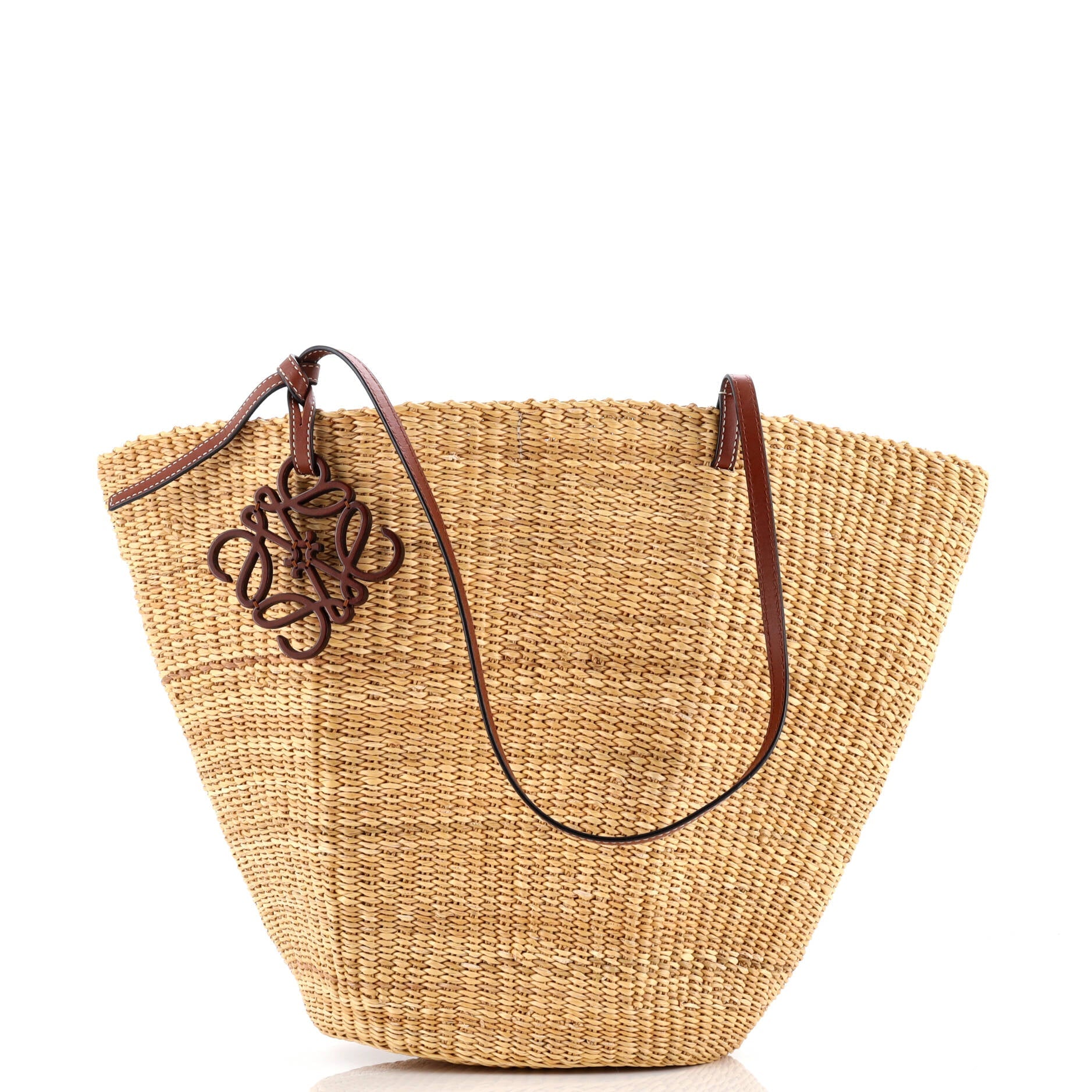 Loewe Shell Basket Bag Woven Raffia Medium