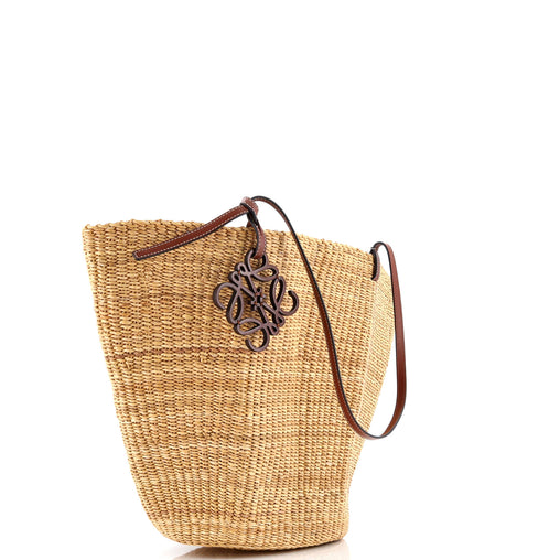 Loewe Shell Basket Bag Woven Raffia Medium